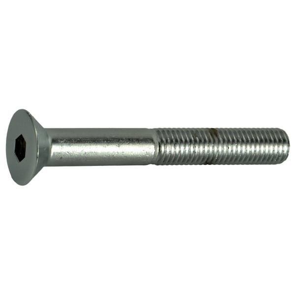 Midwest Fastener 1/4"-28 Socket Head Cap Screw, Flat, Chrome Plated Steel, 2 in Length, 5 PK 32736 - main
